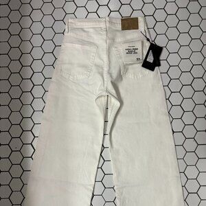 Rag & Bone Andi High Rise Ankle Wide Leg Jeans White Cuff 23 NWT
